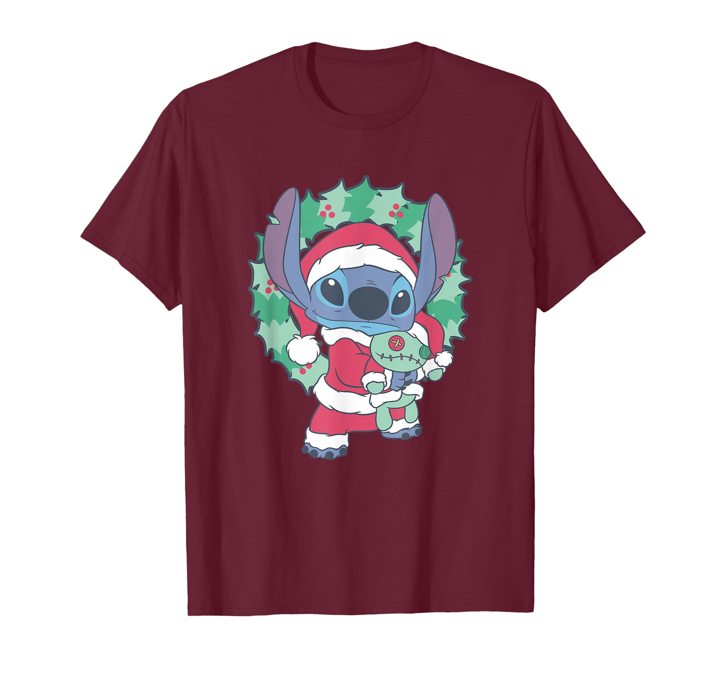 Disney Lilo & Stitch Christmas Santa Claus Stitch Portrait T-Shirt