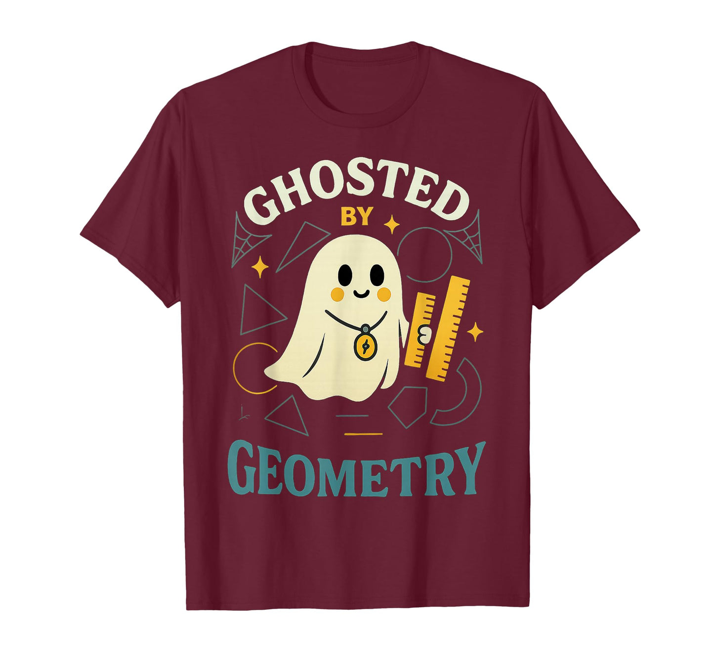 Ghosted by Geometry Cute Halloween Math Teacher Design T-Shirt