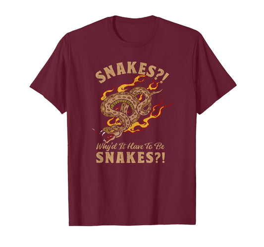 Indiana Jones Raiders of The Lost Ark Why Snakes Quote T-Shirt