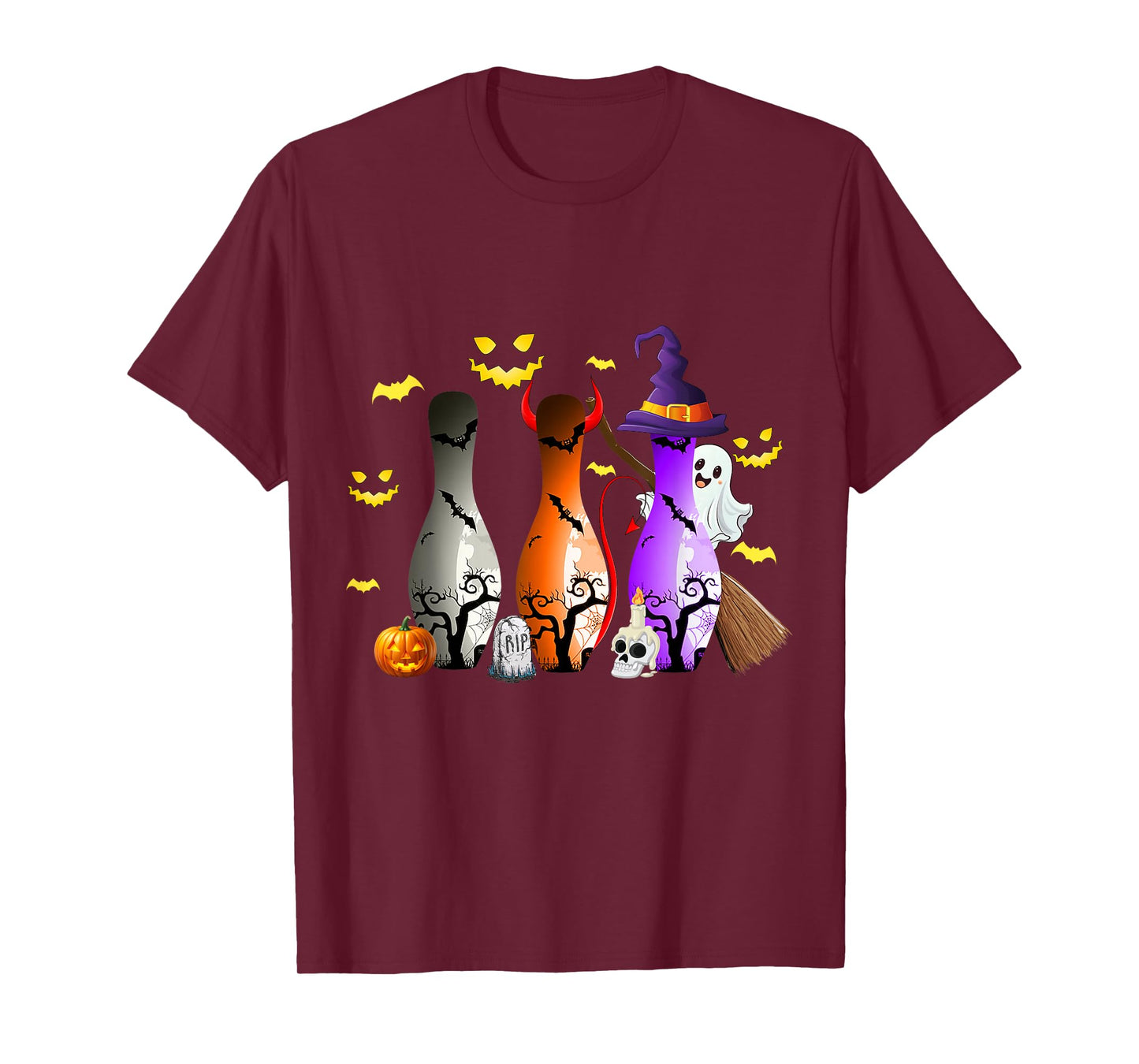 Cute Shirt Bowling Halloween Spooky Costume T-Shirt