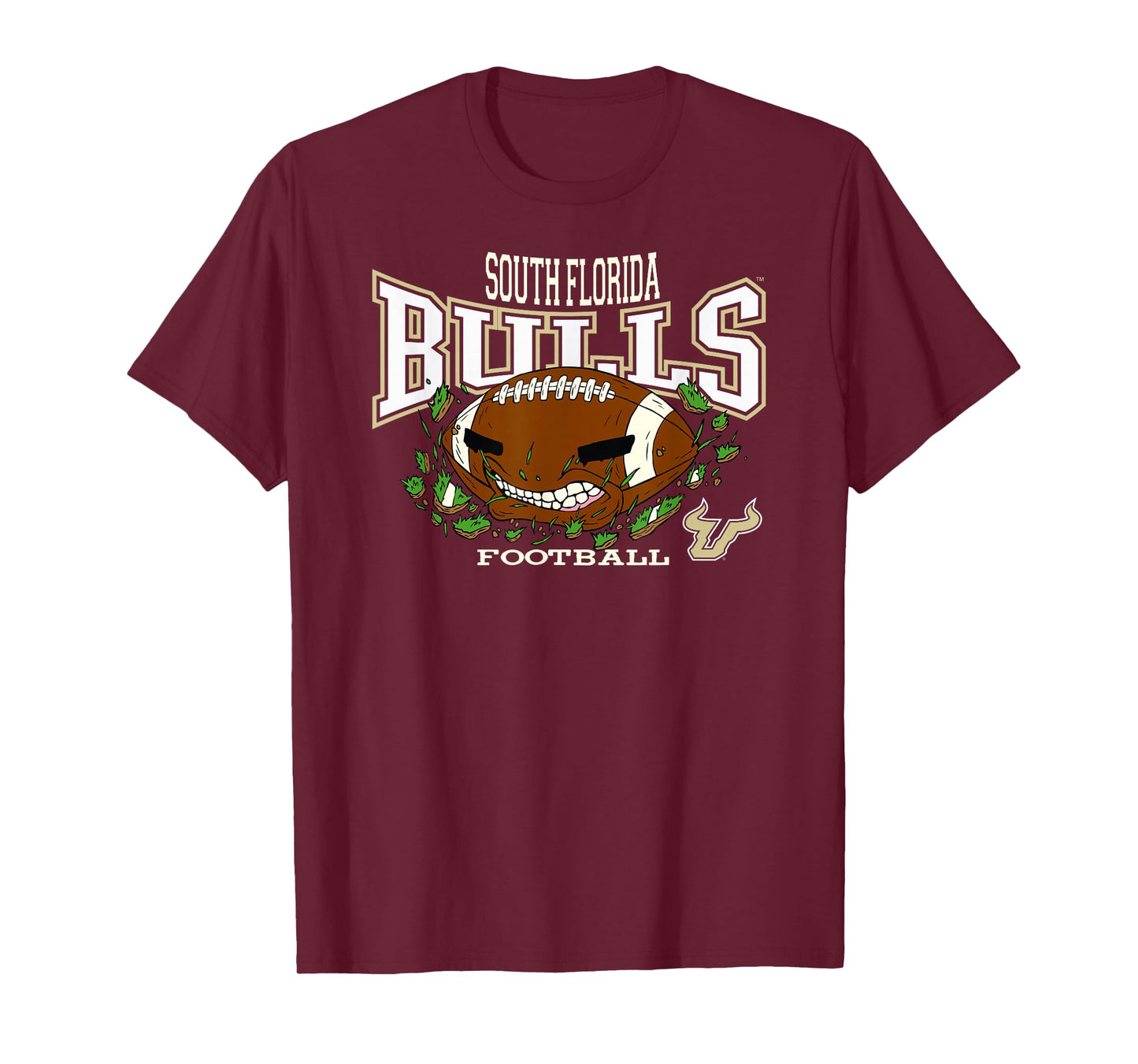 South Florida Bulls Football Bite Green Officially Licensed T-Shirt