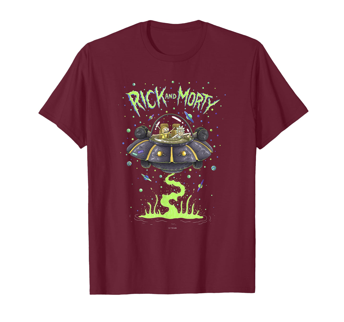 Rick and Morty Space Cruiser Launch Poster T-Shirt