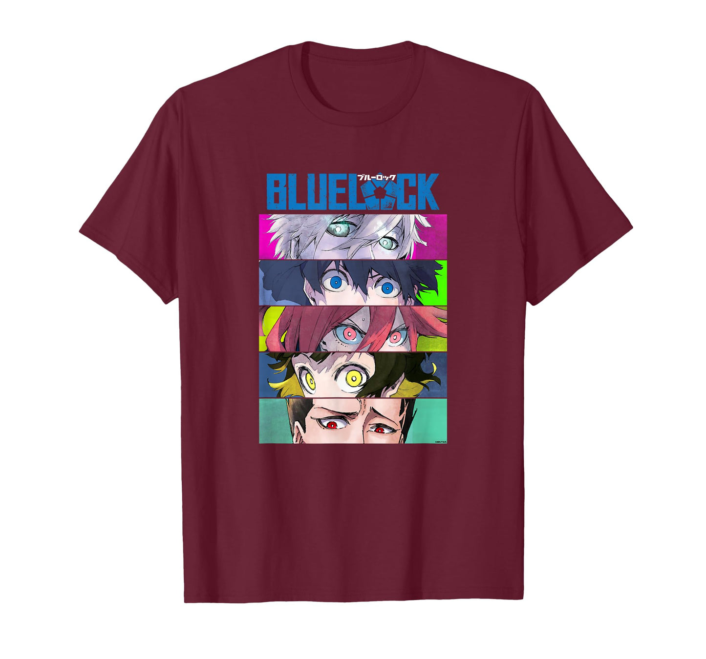 Blue Lock Main Characters Eyes Split Colorful Chest Portrait T-Shirt