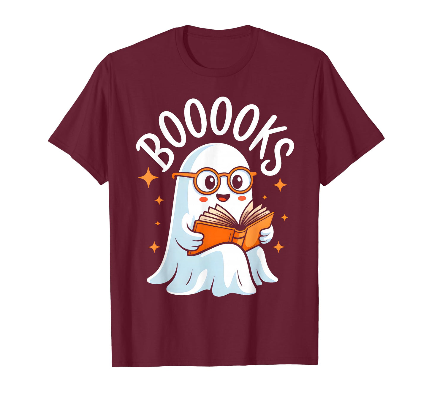 Cute Ghost Reading Book Librarian Teacher Halloween Costume T-Shirt