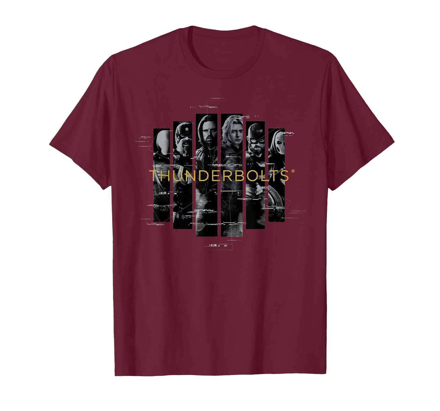 Marvel Studios Thunderbolts Team Glitched with Logo T-Shirt