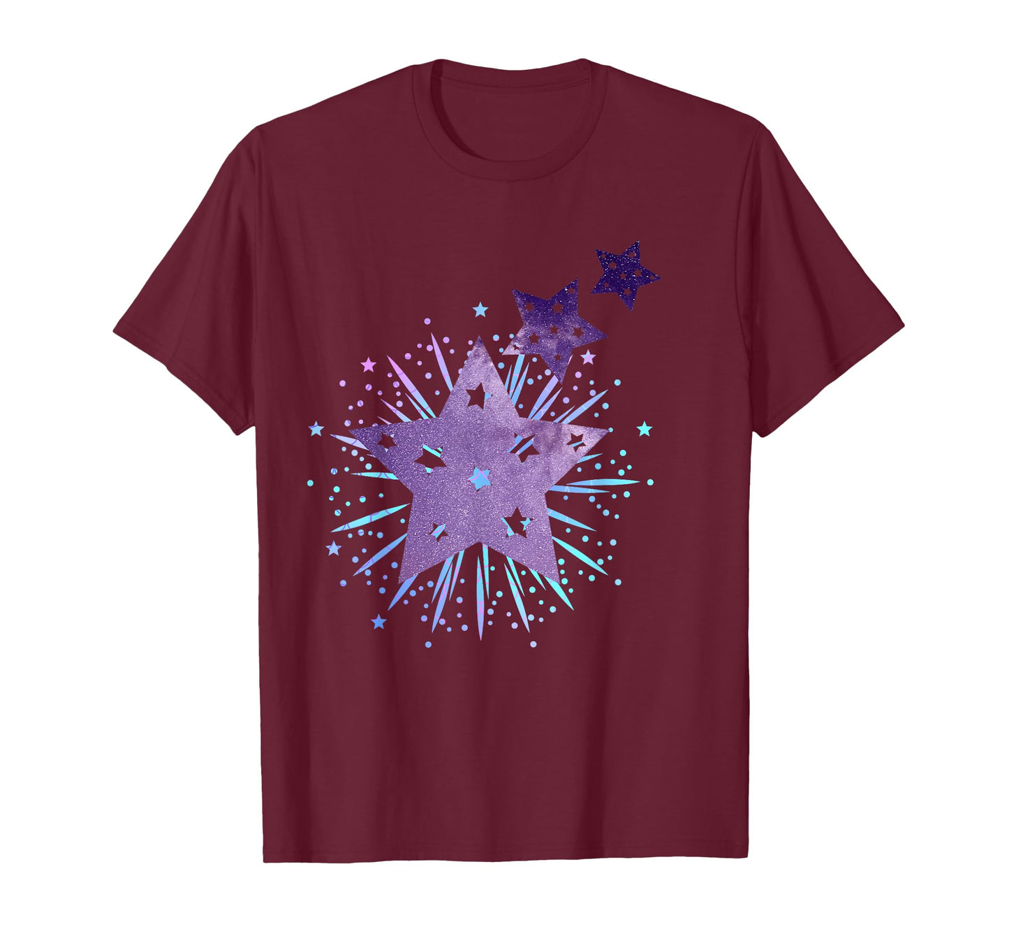 Purple Starburst Shooting Star T-Shirt