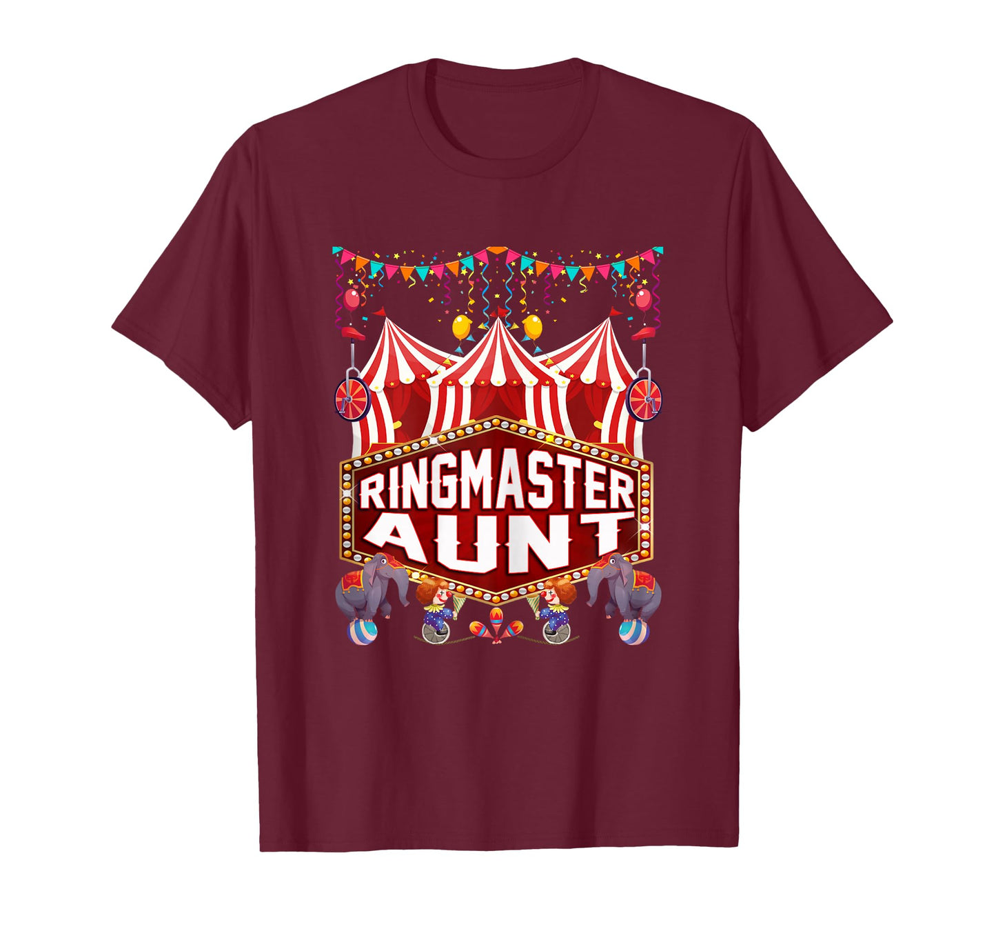 Ringmaster Aunt Shirt Circus Carnival Birthday Party T-Shirt