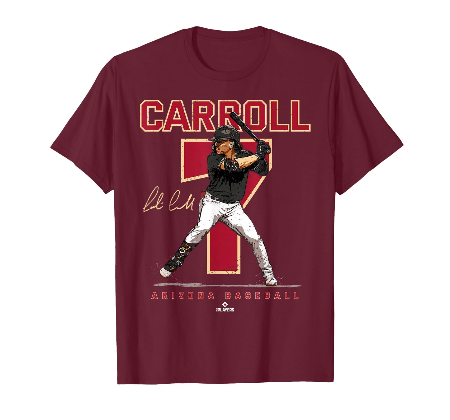 Number and Portrait Corbin Carroll Arizona T-Shirt