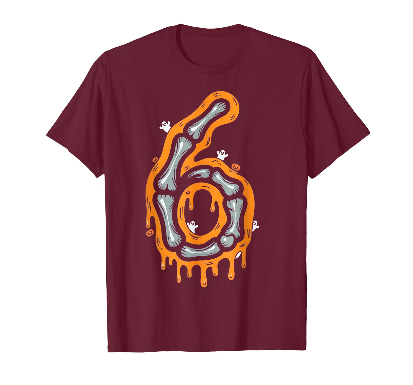 Six Seven Meme 6 7 Skeleton Halloween Costume Couple T-Shirt