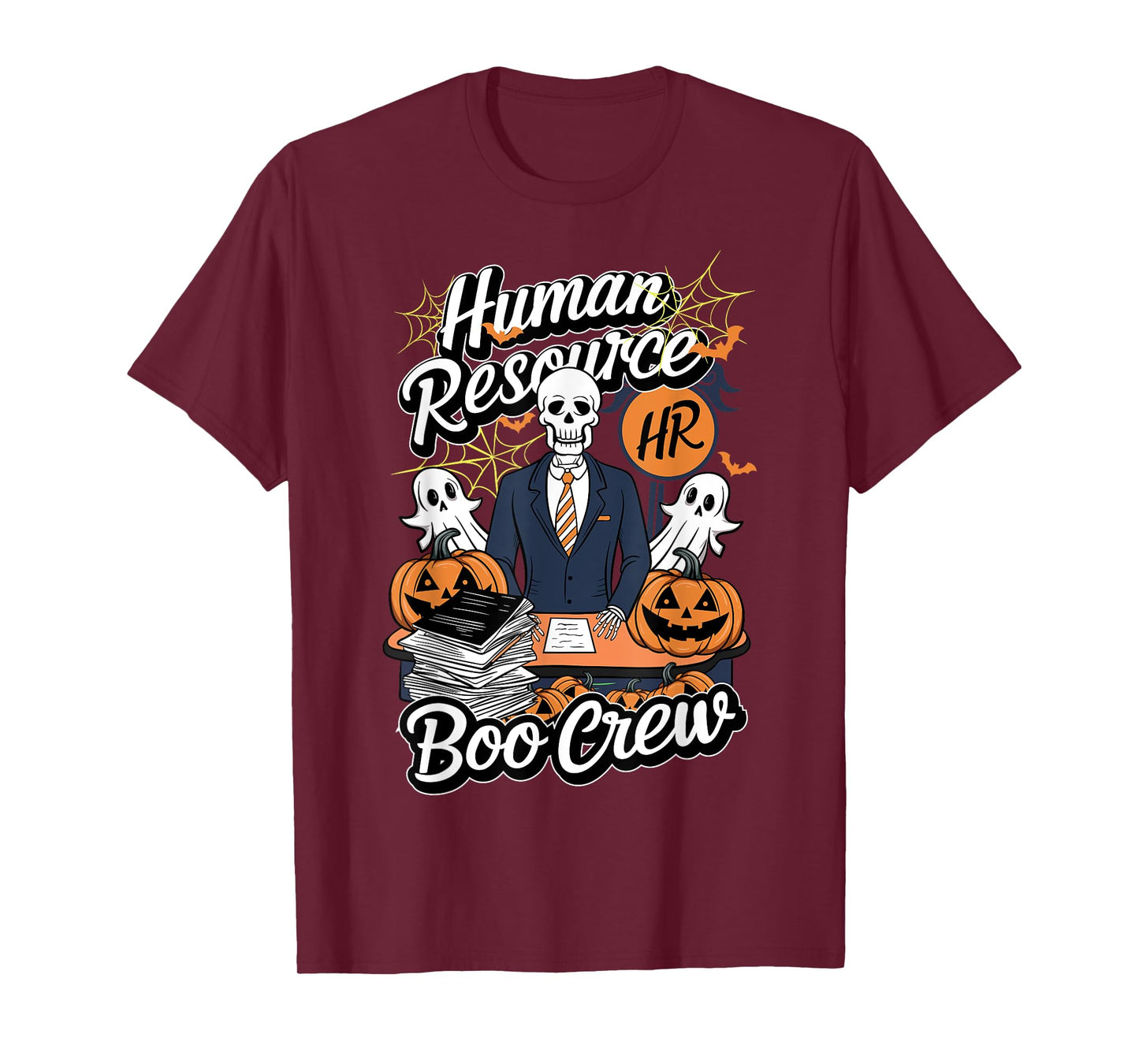 HR Boo Crew Halloween Ghost Trick Treat Squad Team T-Shirt