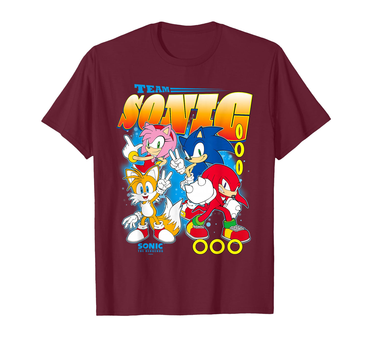 Sonic The Hedgehog Team Sonic Amy Tails & Knuckles T-Shirt
