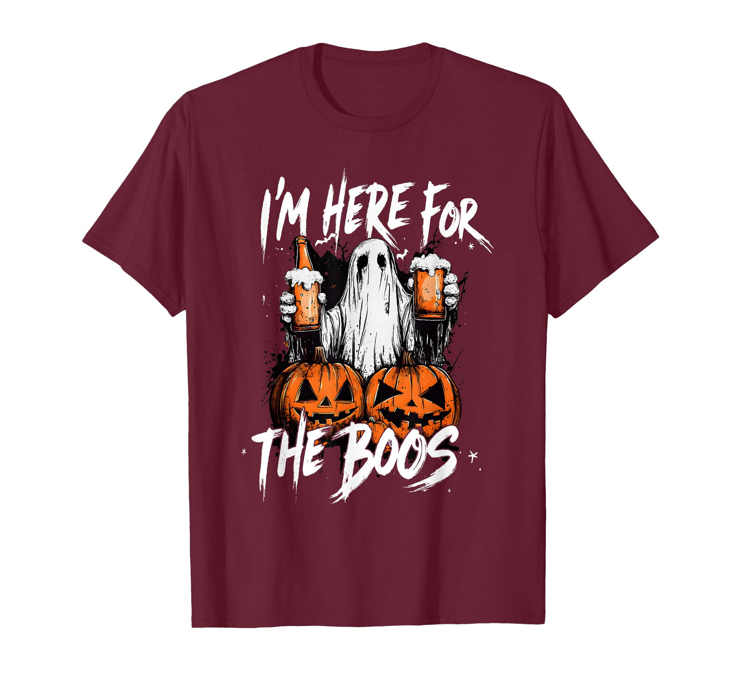 I'm Just Here for The Boos Scary Ghost Halloween Costume T-Shirt