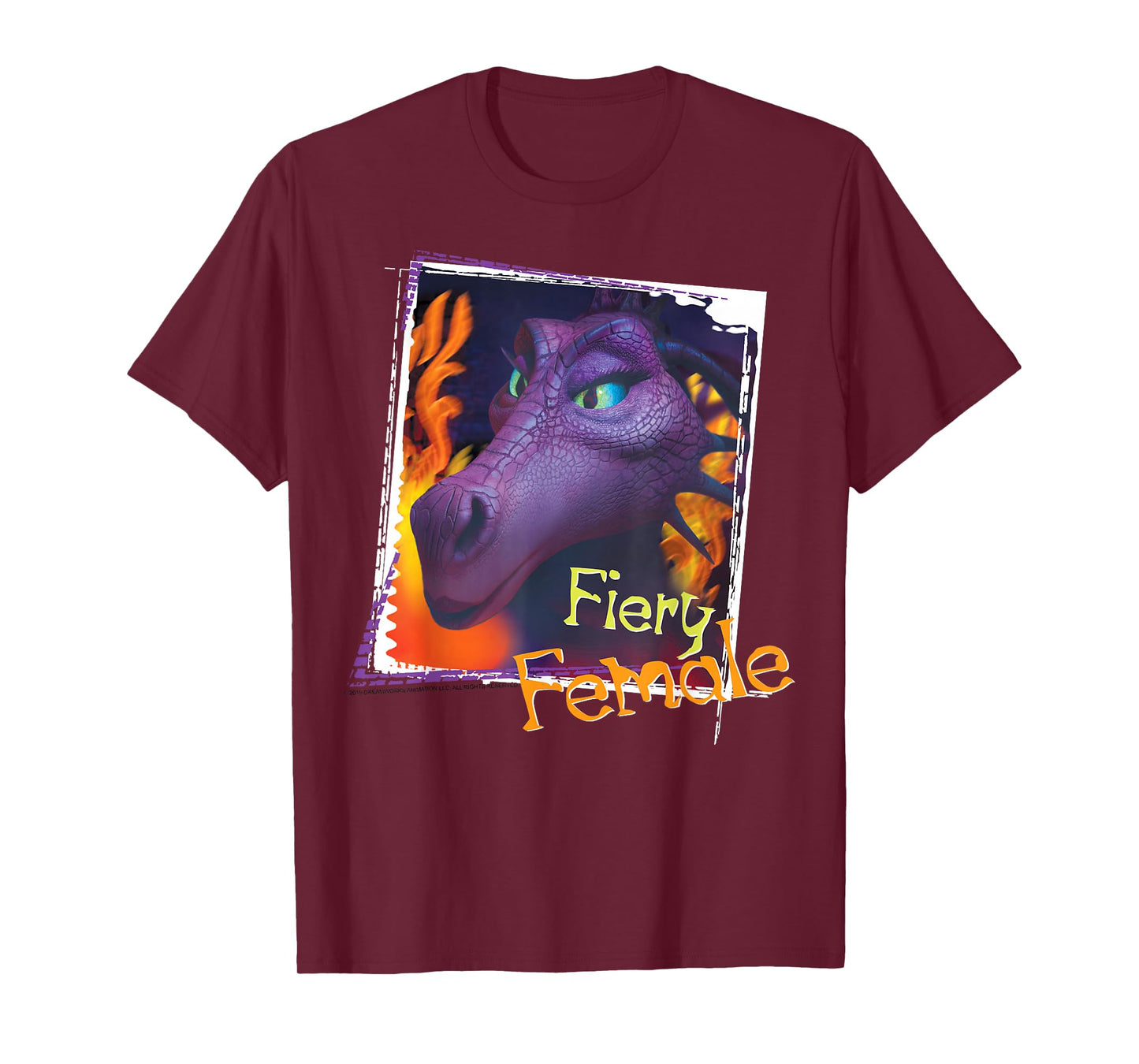 Shrek Dragon Fiery Female Photo Portrait T-Shirt