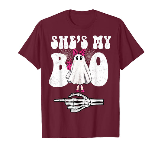 Shes My Couple Matching Halloween Costumes Boo T-Shirt