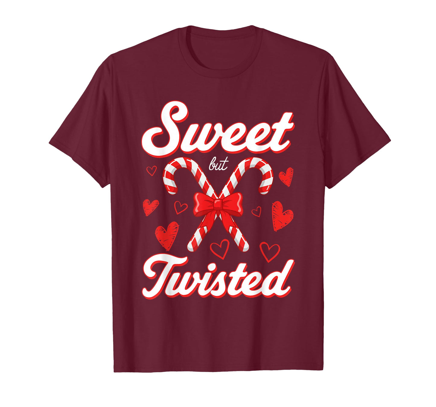 Funny Christmas Candy Cane Sweet But Twisted Xmas Holiday T-Shirt