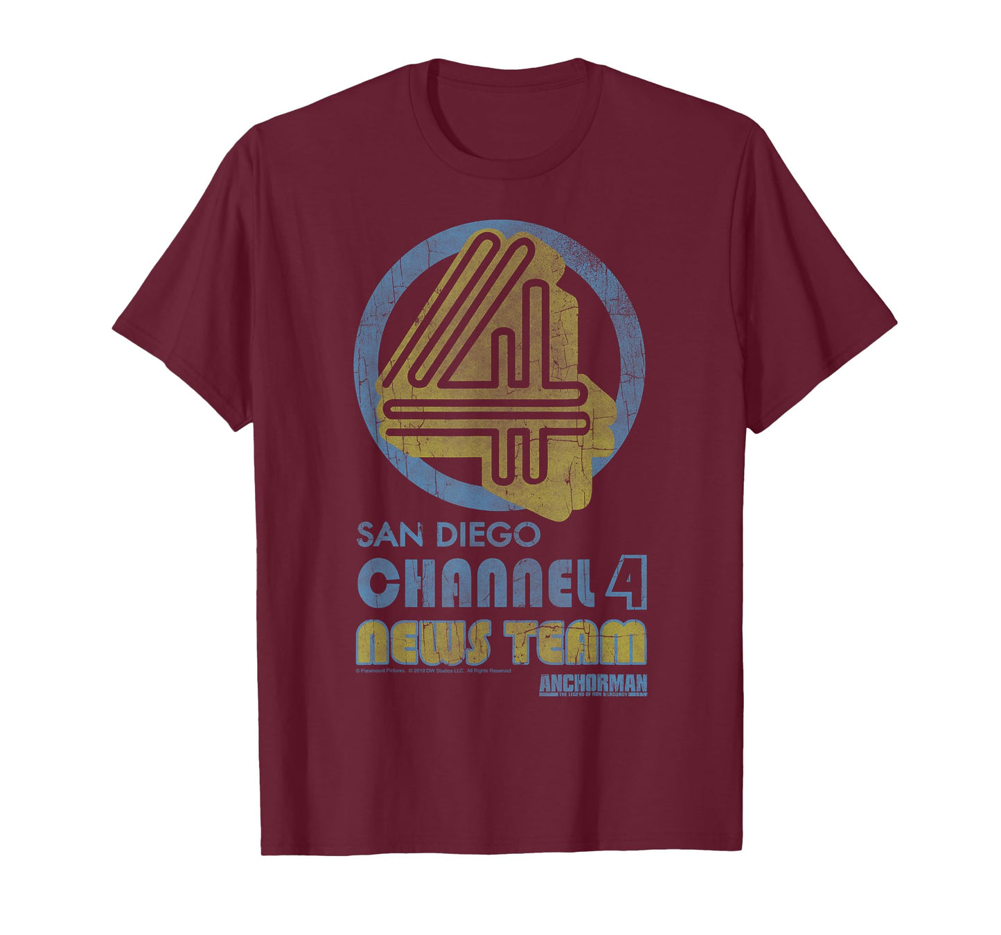 Anchorman San Diego Channel 4 News Team Logo T-Shirt