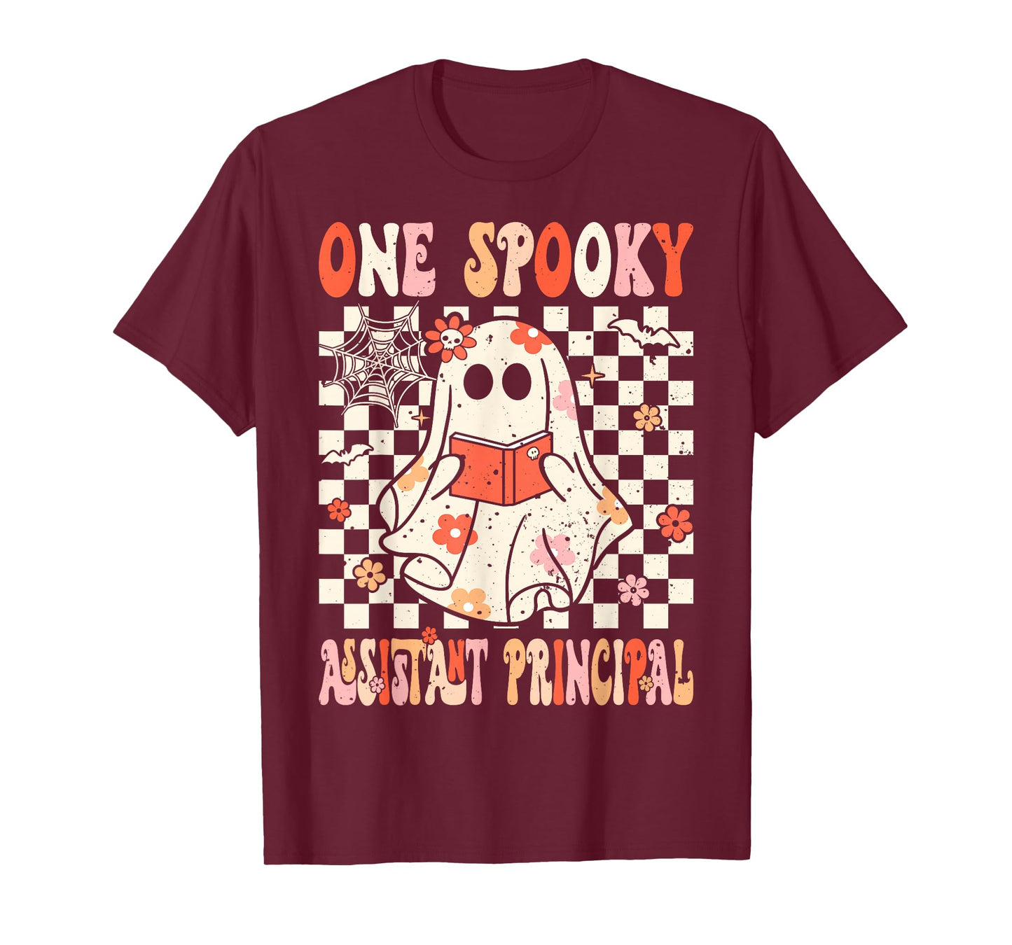 Groovy Boo Assistant Principal Crew Ghost Women Halloween T-Shirt