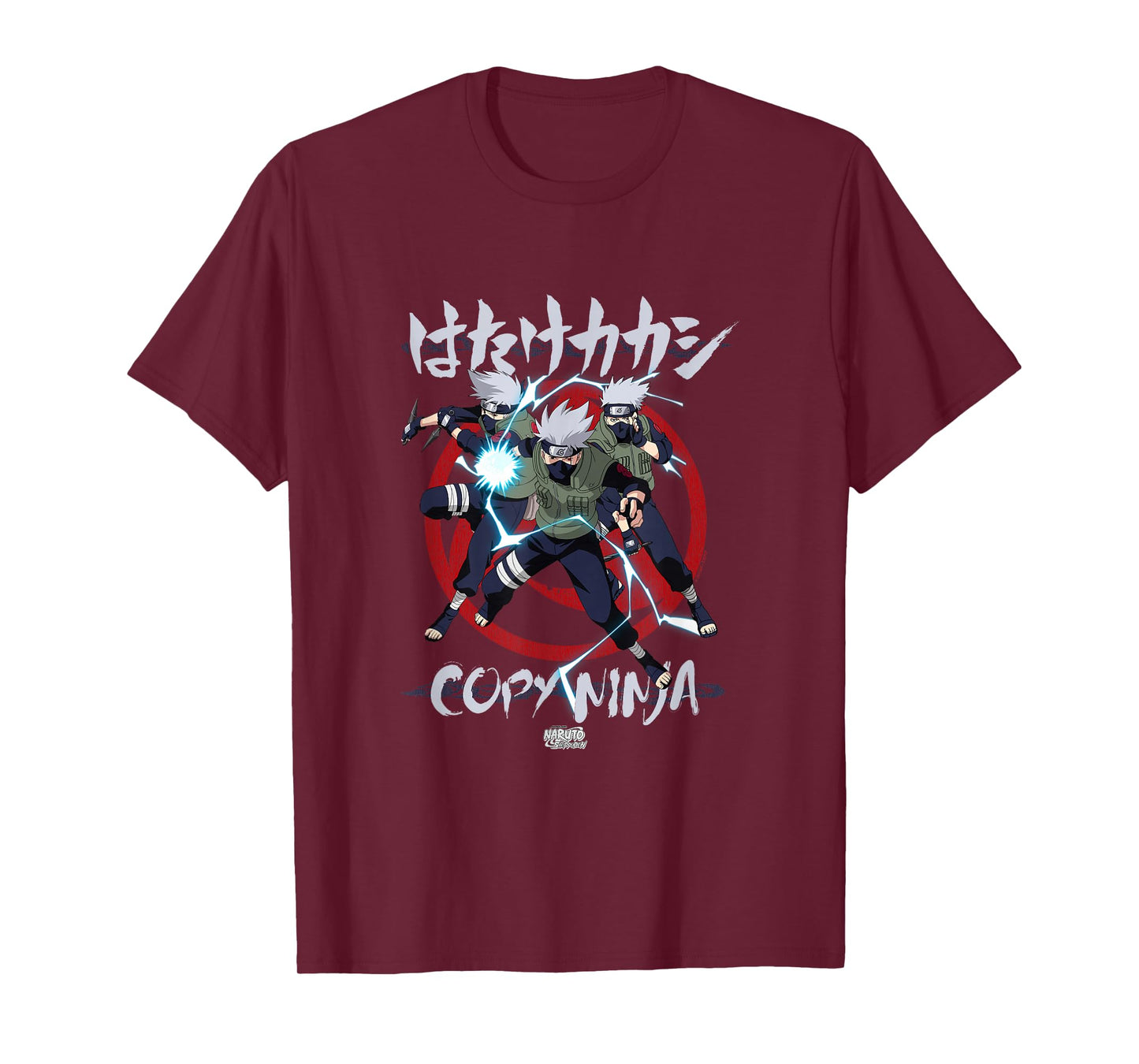 Naruto Shippuden Kakashi Copy Ninja Lightning Anime T-Shirt