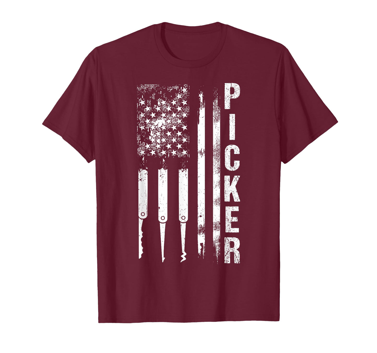 PICKER American Flag Patriot Patriotism Locksmith Fan T-Shirt
