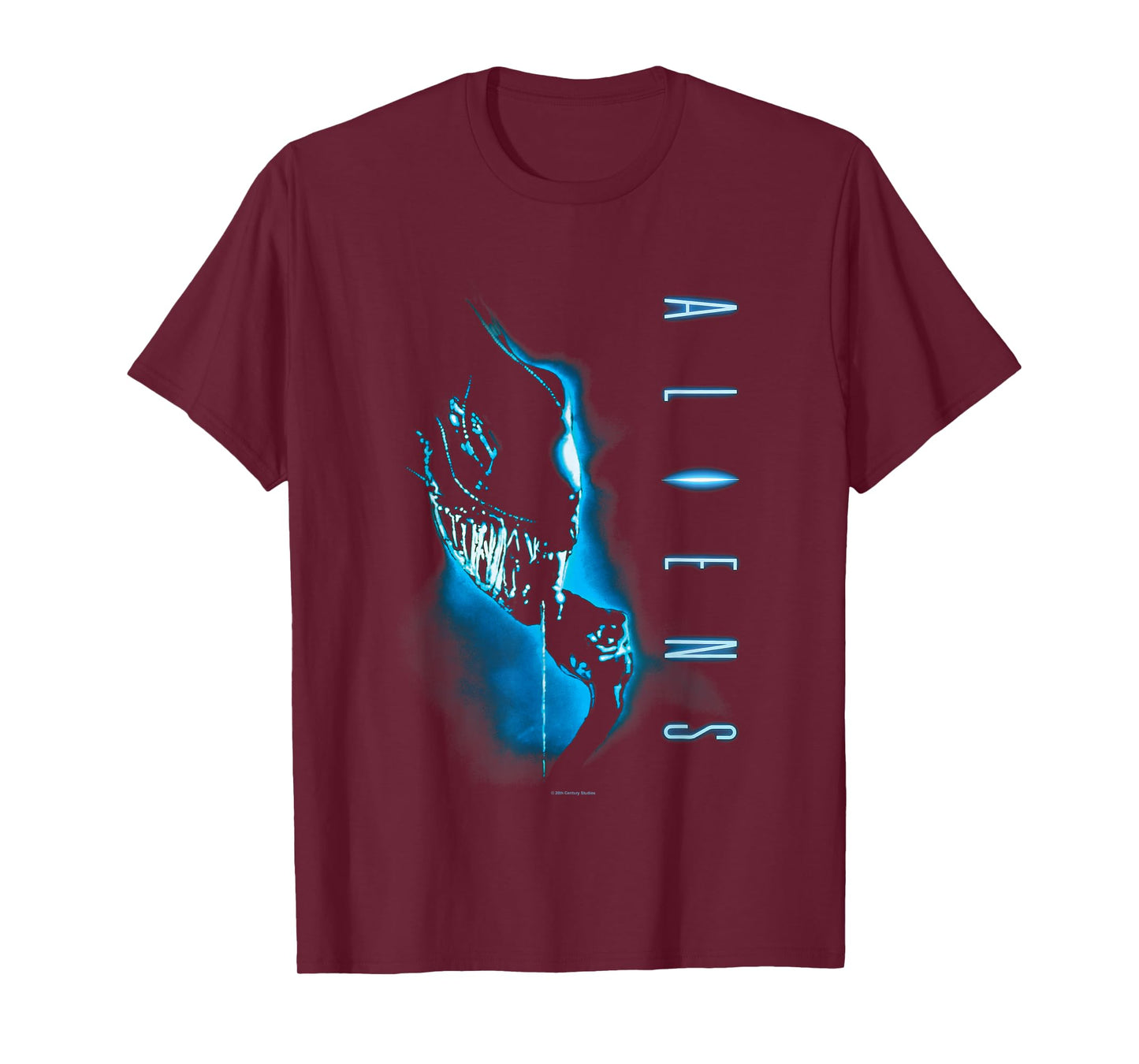 Aliens Iconic Xenomorph Silhouette Neon Big Chest Poster T-Shirt