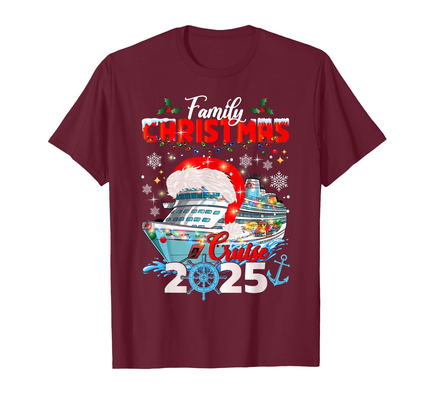Family Christmas Cruise 2025 Winter Cruising Matching T-Shirt