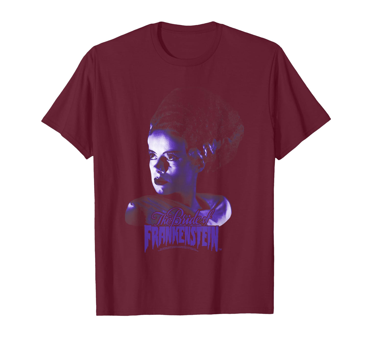 Universal Monsters Bride of Frankenstein Dark Portrait T-Shirt Small