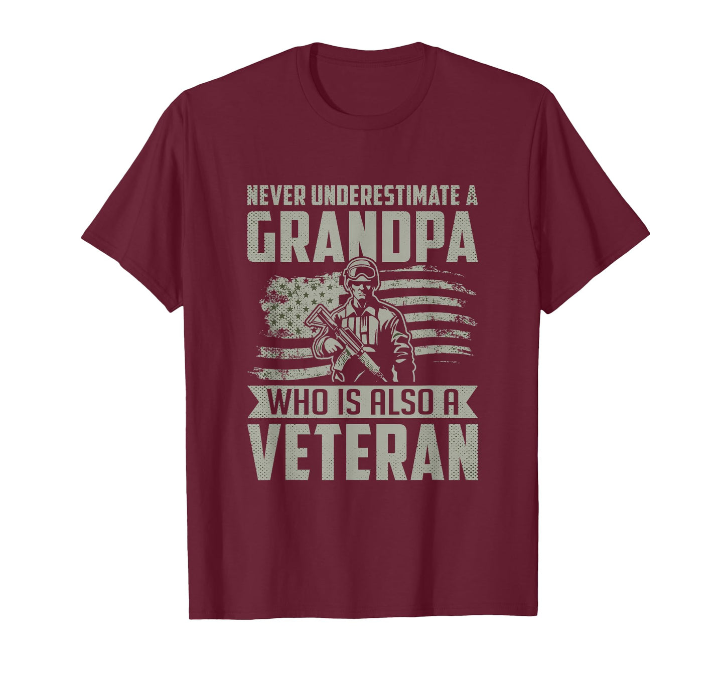 Never Underestimate a Grandpa Who is Also A Veteran T-Shirt