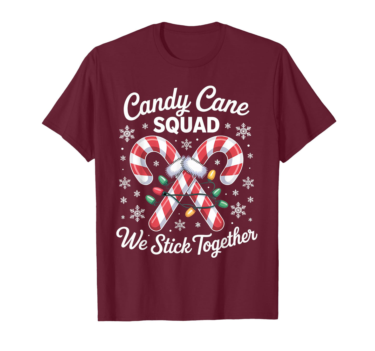 Candy Cane Squad Cute Christmas Matching Design T-Shirt