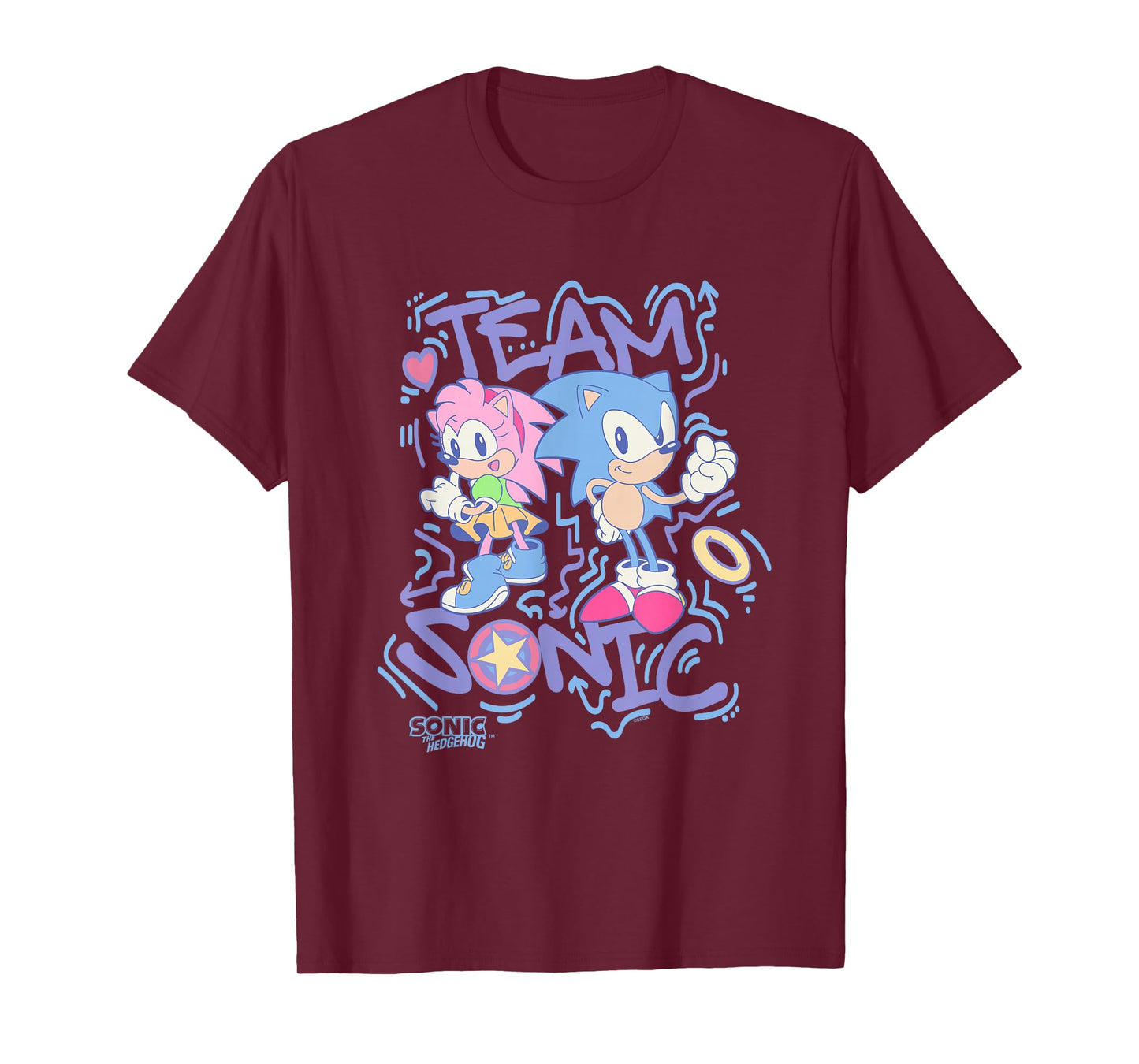 Sonic The Hedgehog Team Sonic Amy Rose Vintage T-Shirt