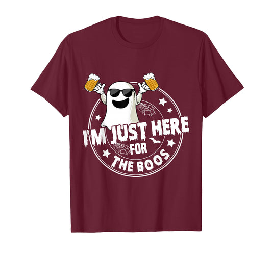 I'm Just Here for The Boos Cute Ghost Halloween Costume T-Shirt