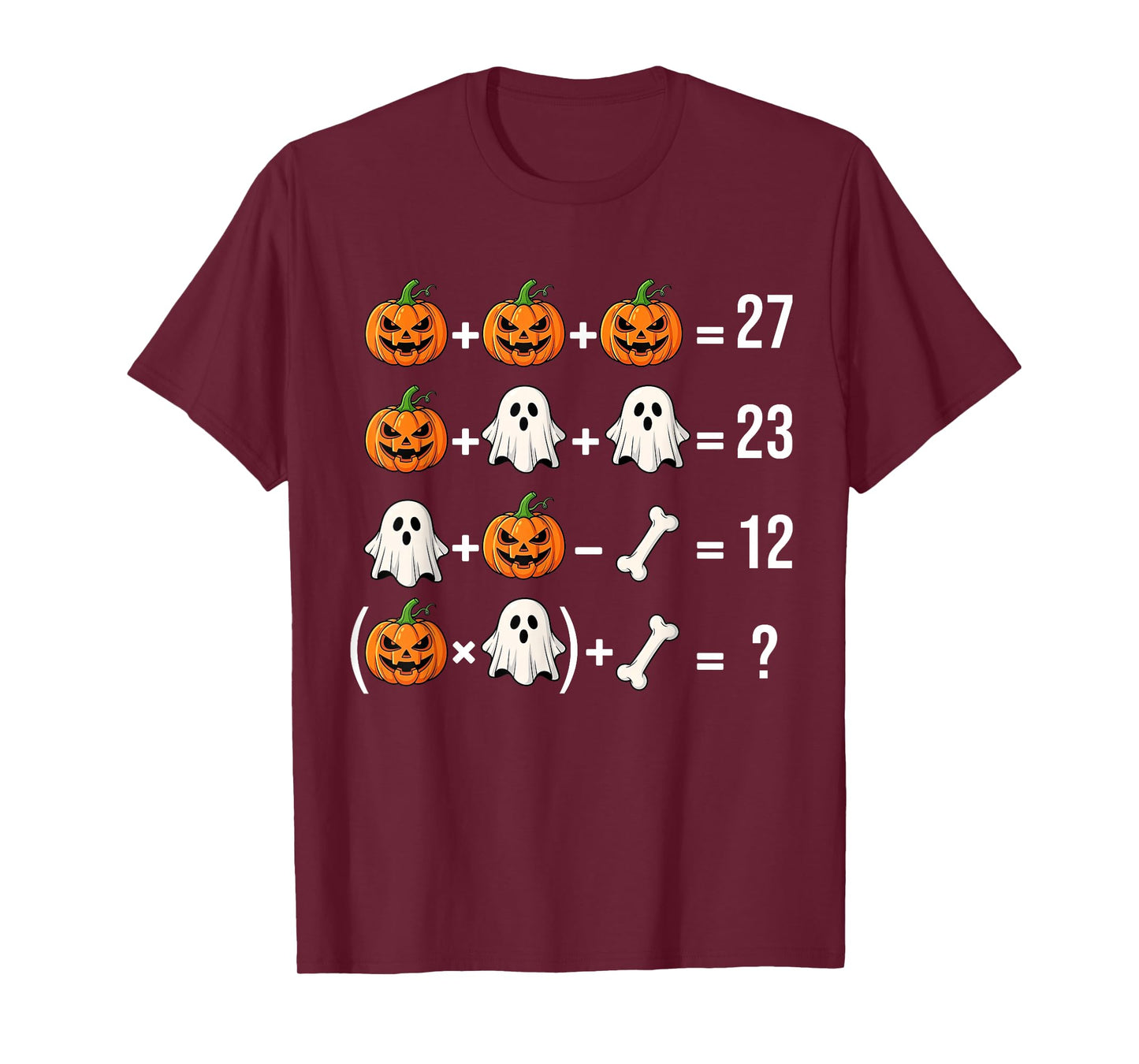 Funny 67 Meme Pumpkin Ghost Math Teacher Costume T-Shirt