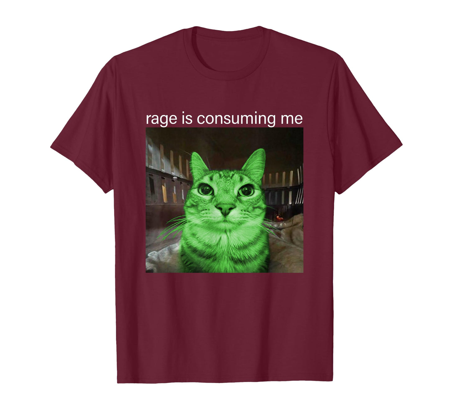 Rage is Consuming Me Silly Staring Alien Cat Meme T-Shirt