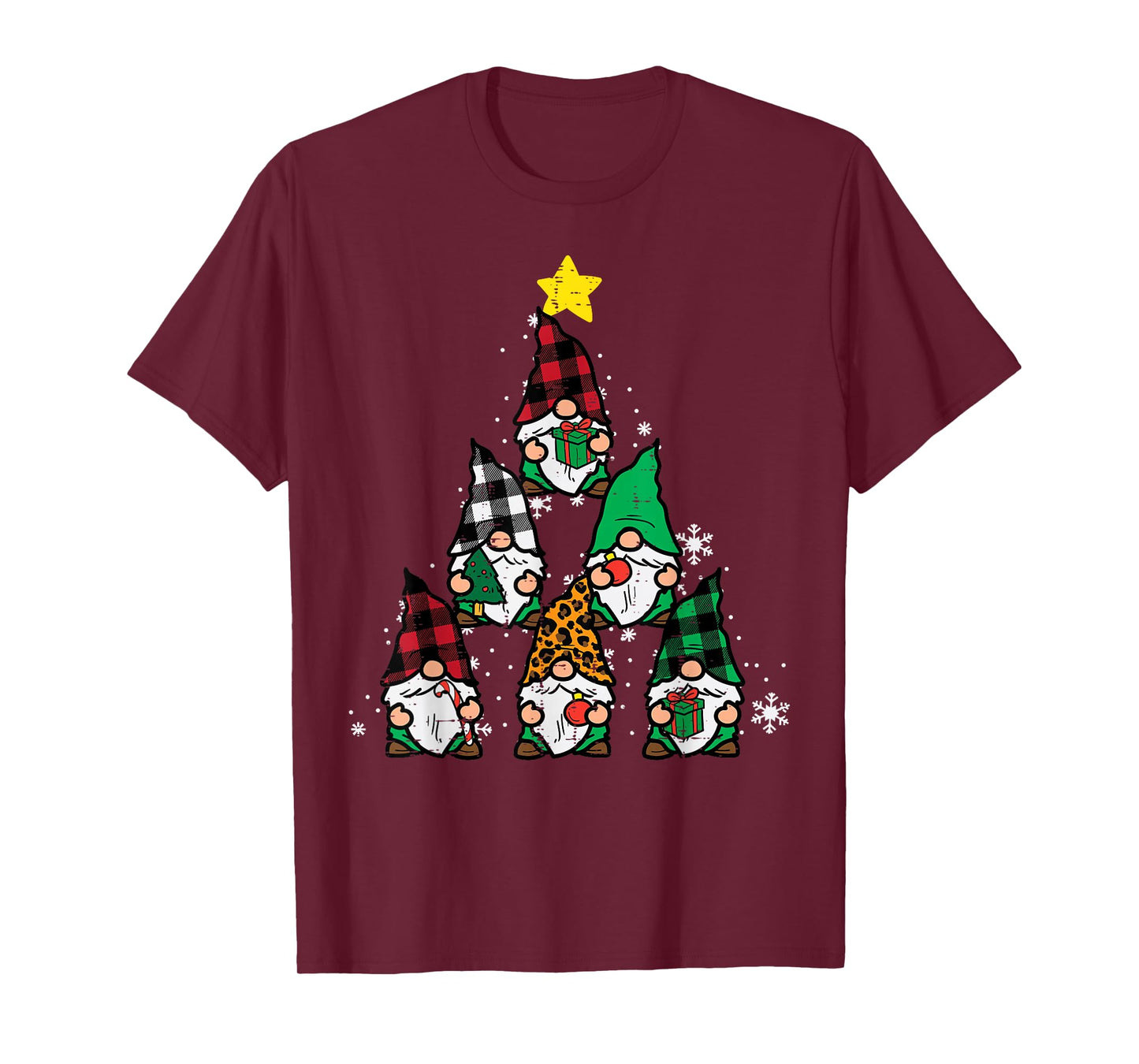 Gnomes Christmas Tree Funny Xmas Holidays Men Women Kids T-Shirt
