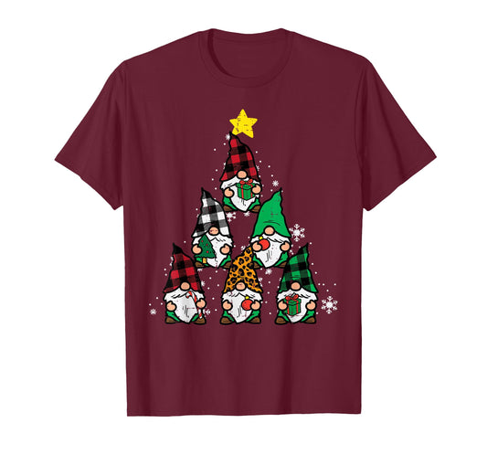 Gnomes Christmas Tree Funny Xmas Holidays Men Women Kids T-Shirt
