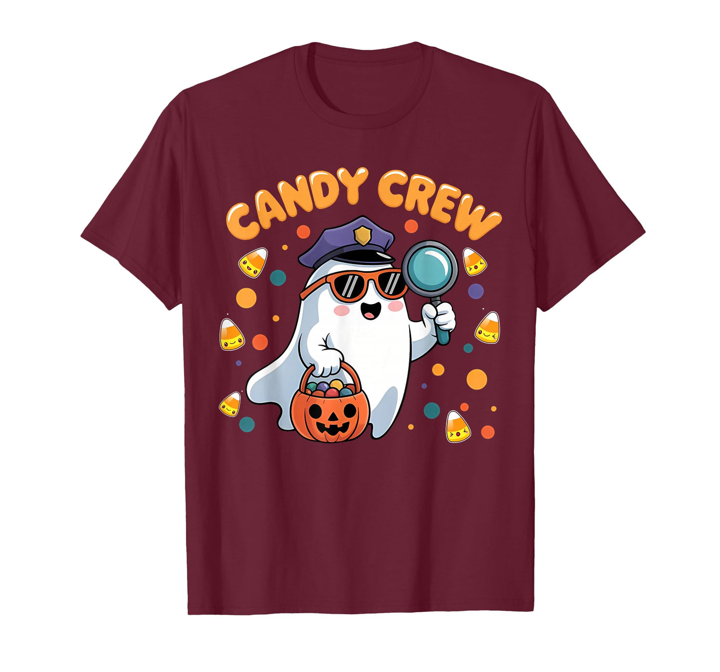 Candy Crew Boo Ghost Halloween Costume Women Girls Kids T-Shirt