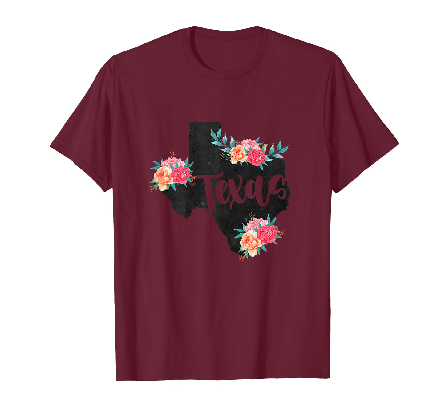 Vintage Texas Home State Map Pride Flowers Retro Rodeo T-Shirt
