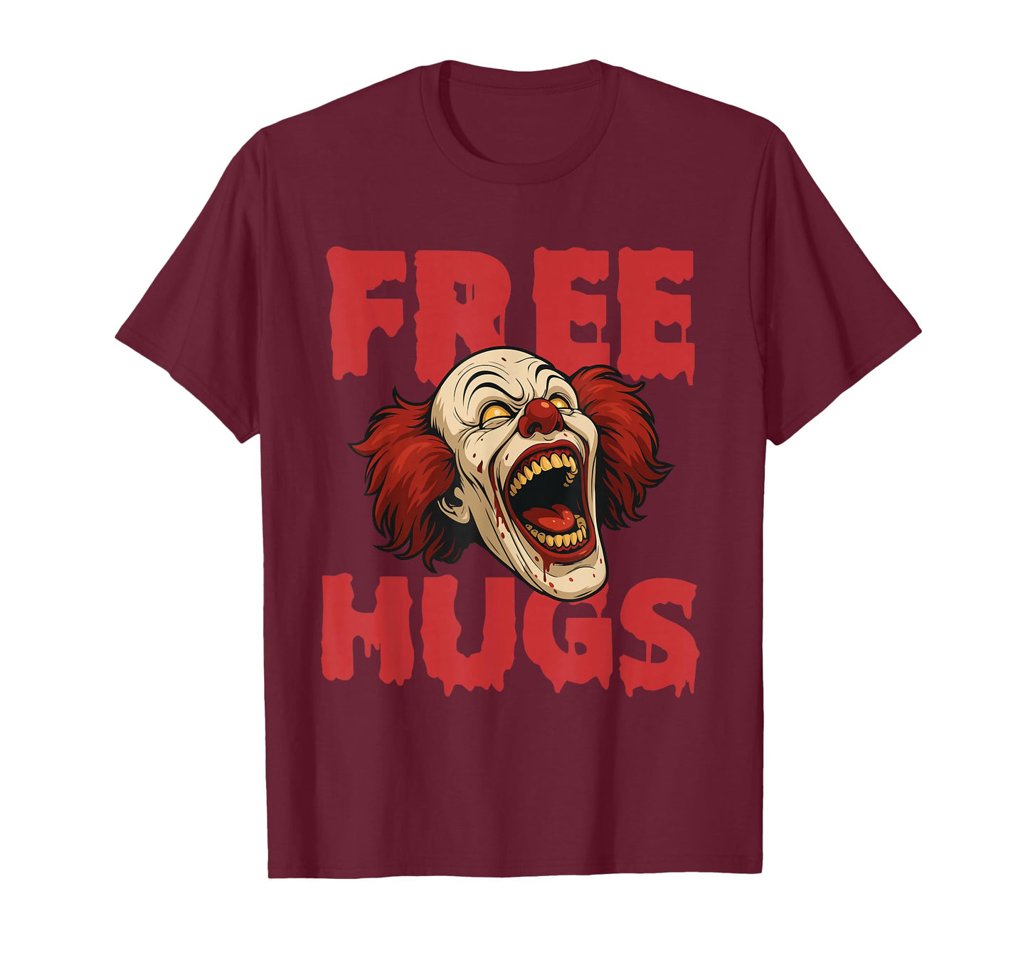 Free Hugs - Spooky Evil Scary Horror Clown Halloween T-Shirt