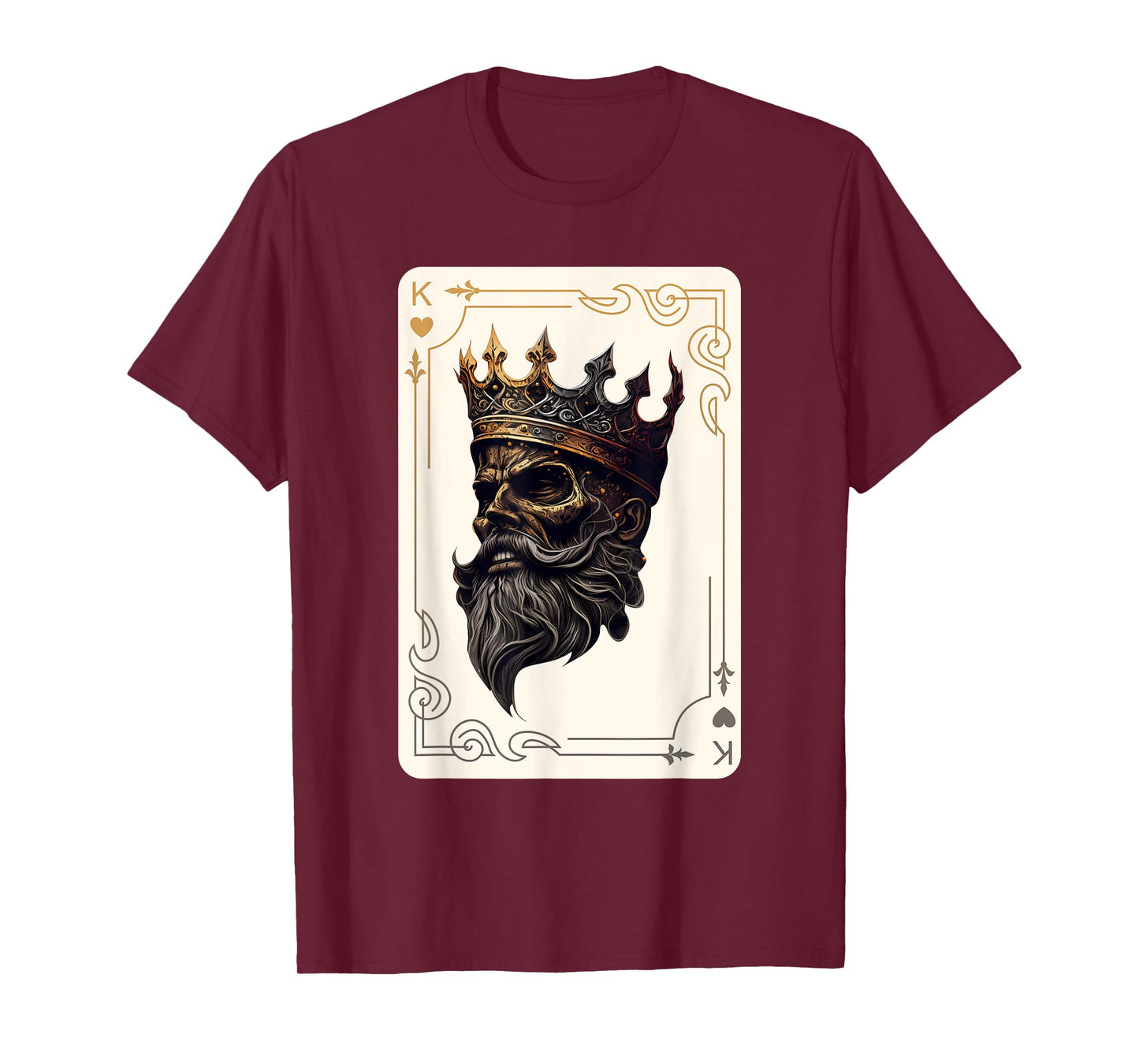 King of Hearts Creepy Card Game Poker Gothic Halloween T-Shirt