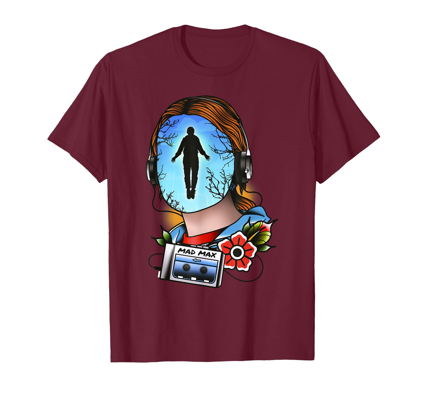 Stranger Things Mad Max Tattoo Style Big Face Epic Scene T-Shirt
