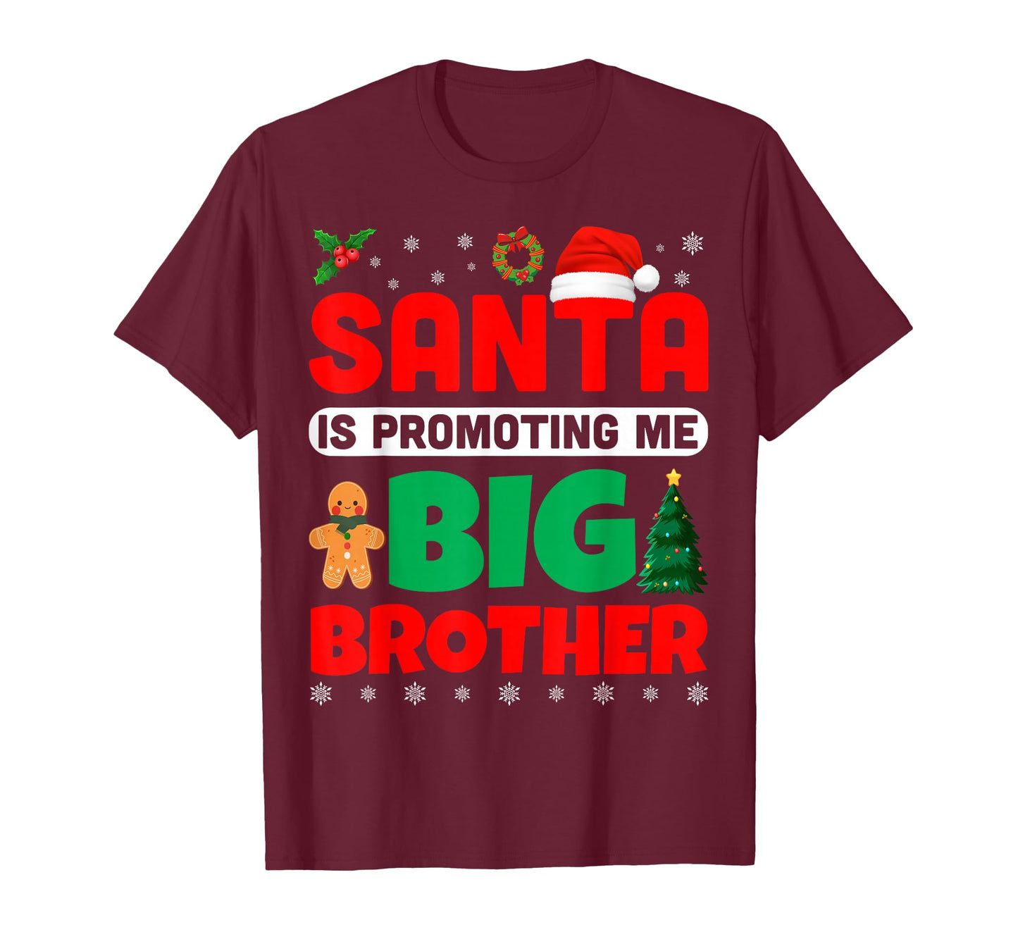 Santa is Promoting Me to Big Brother Merry Christmas Pajamas T-Shirt