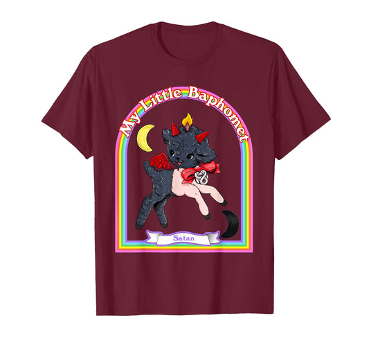 Baphomet Cute Satan Kawaii Retro Vintage Satanic Atheist T-Shirt