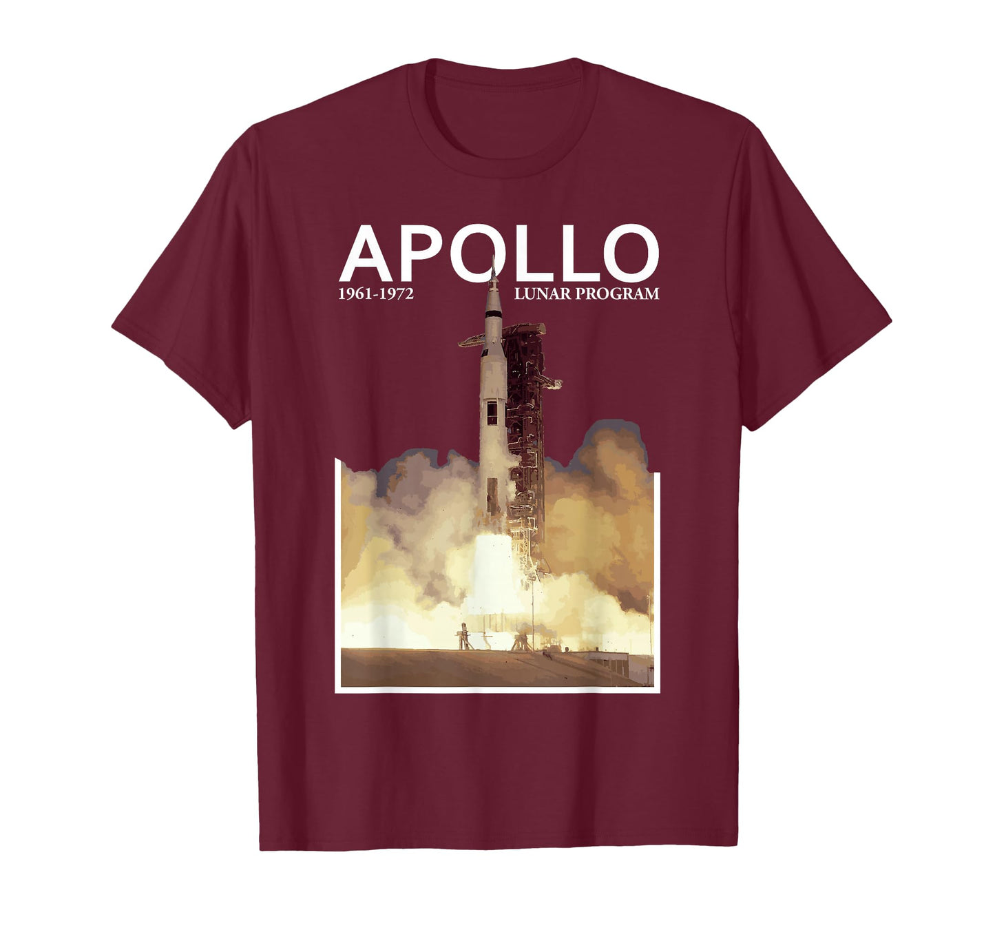 Apollo Lunar Gift For Women Saturn V Rocket Moon Landing T-Shirt