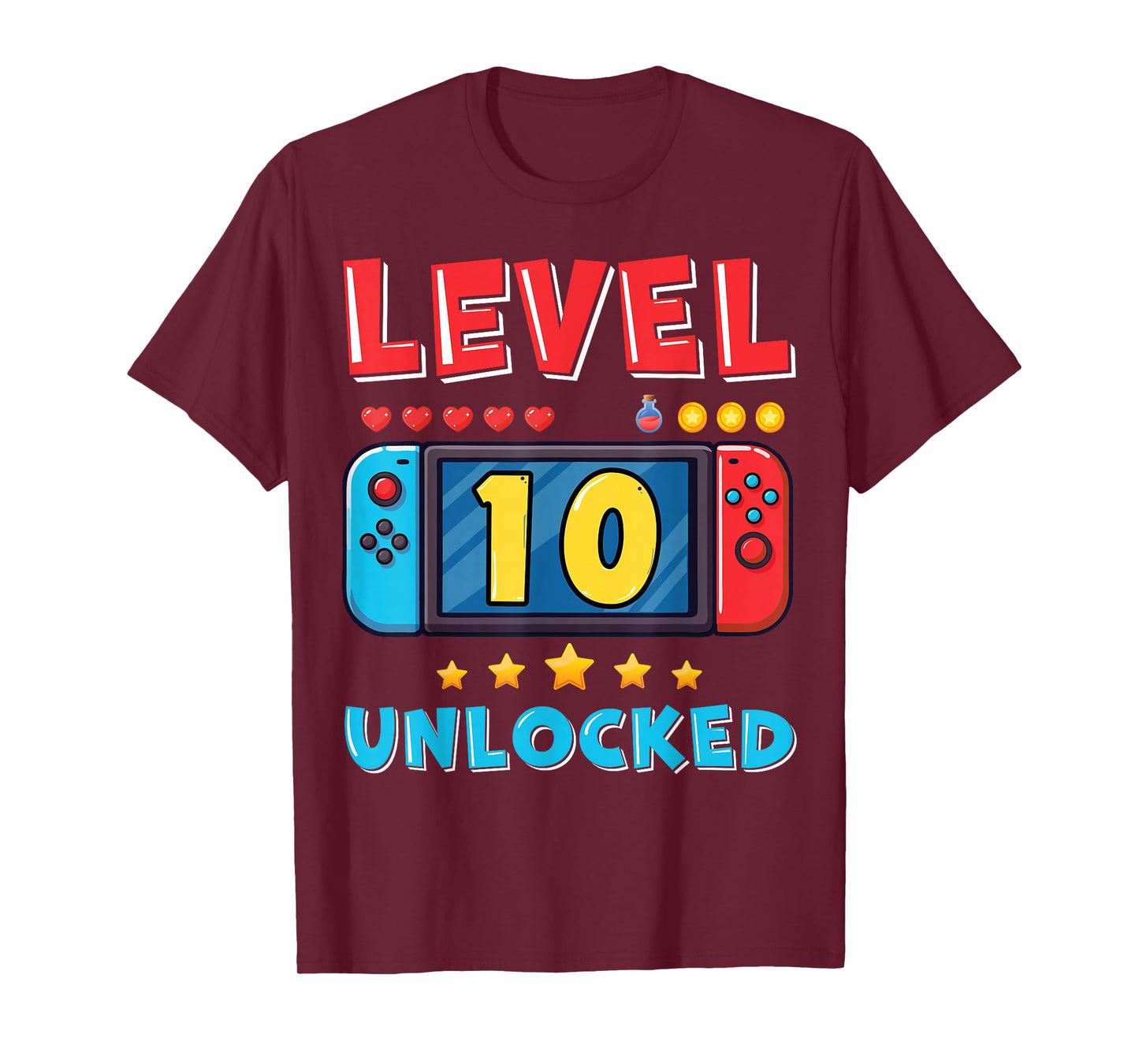 10 Year Old Bday Decorations Son Boy 10yr 10th Birthday T-Shirt