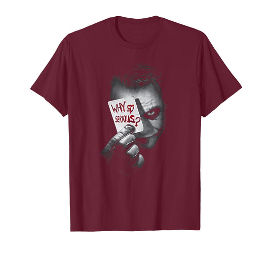 DC Dark Knight Photo Why So Serious T-Shirt Small