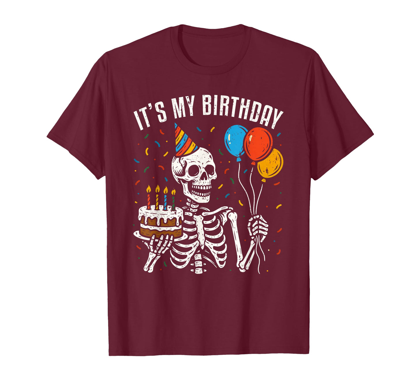 It's My Birthday Skeleton Spooky Halloween Birthday Party T-Shirt