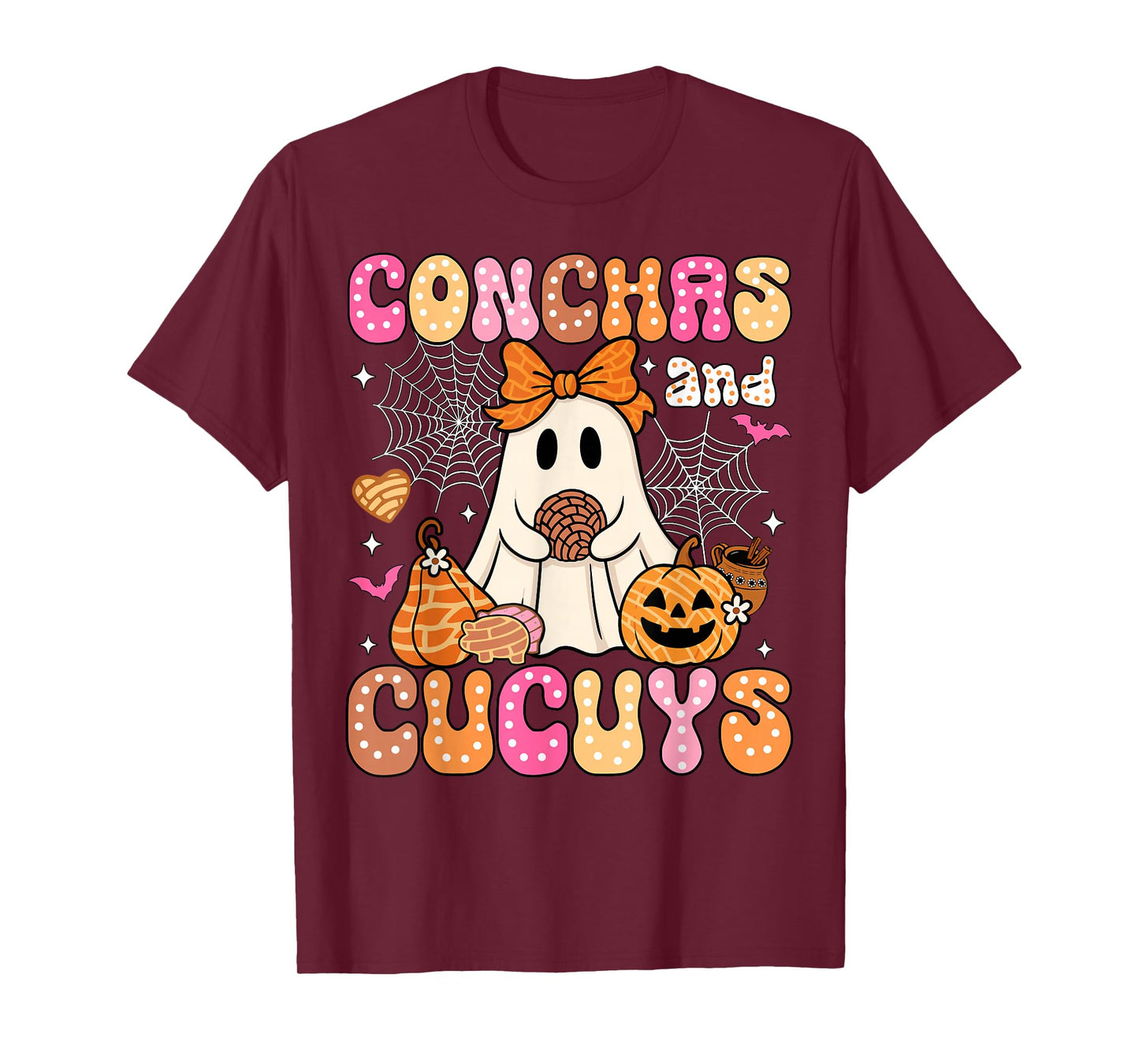 Cute Conchas and Cucuys Ghost Funny Mexican Halloween Ghost T-Shirt