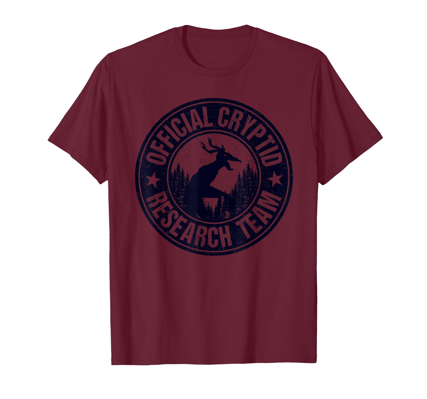 Official Cryptid Research Team Wendigo Retro Cryptozoology T-Shirt