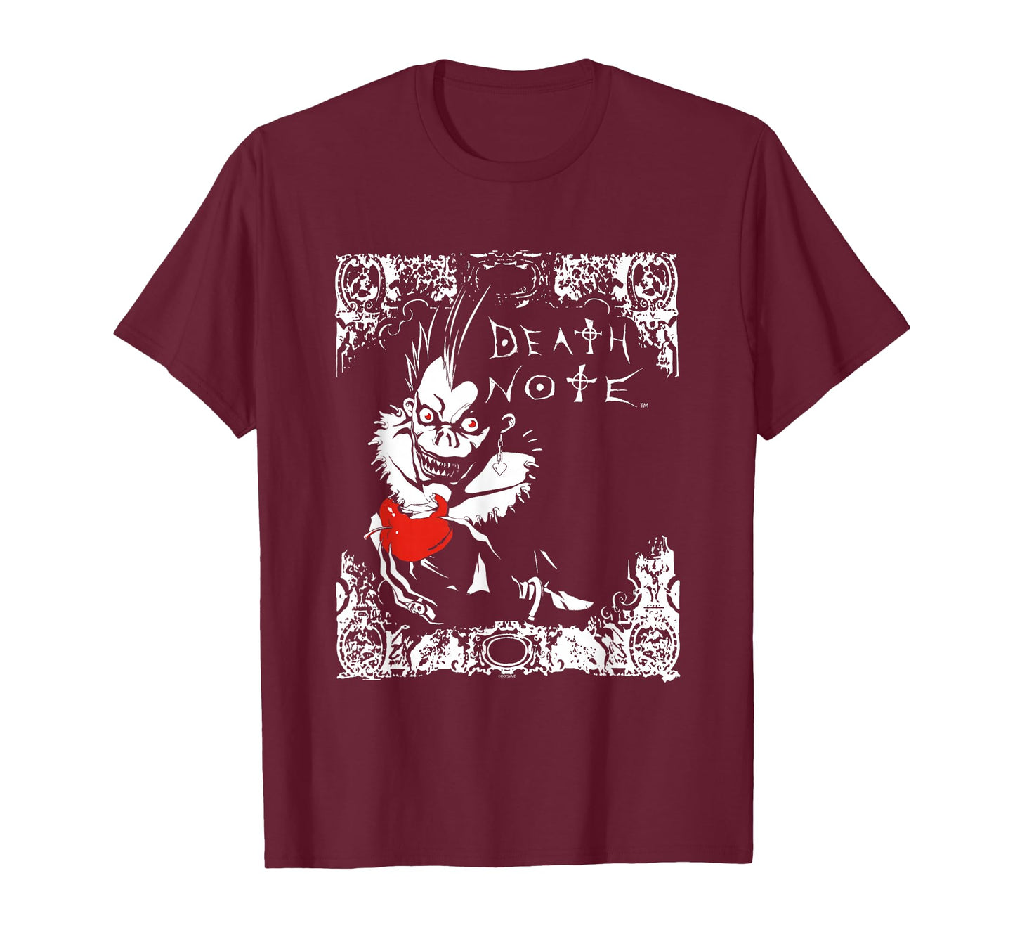 Death Note Ryuk Apple and Logo Filigree Anime T-Shirt