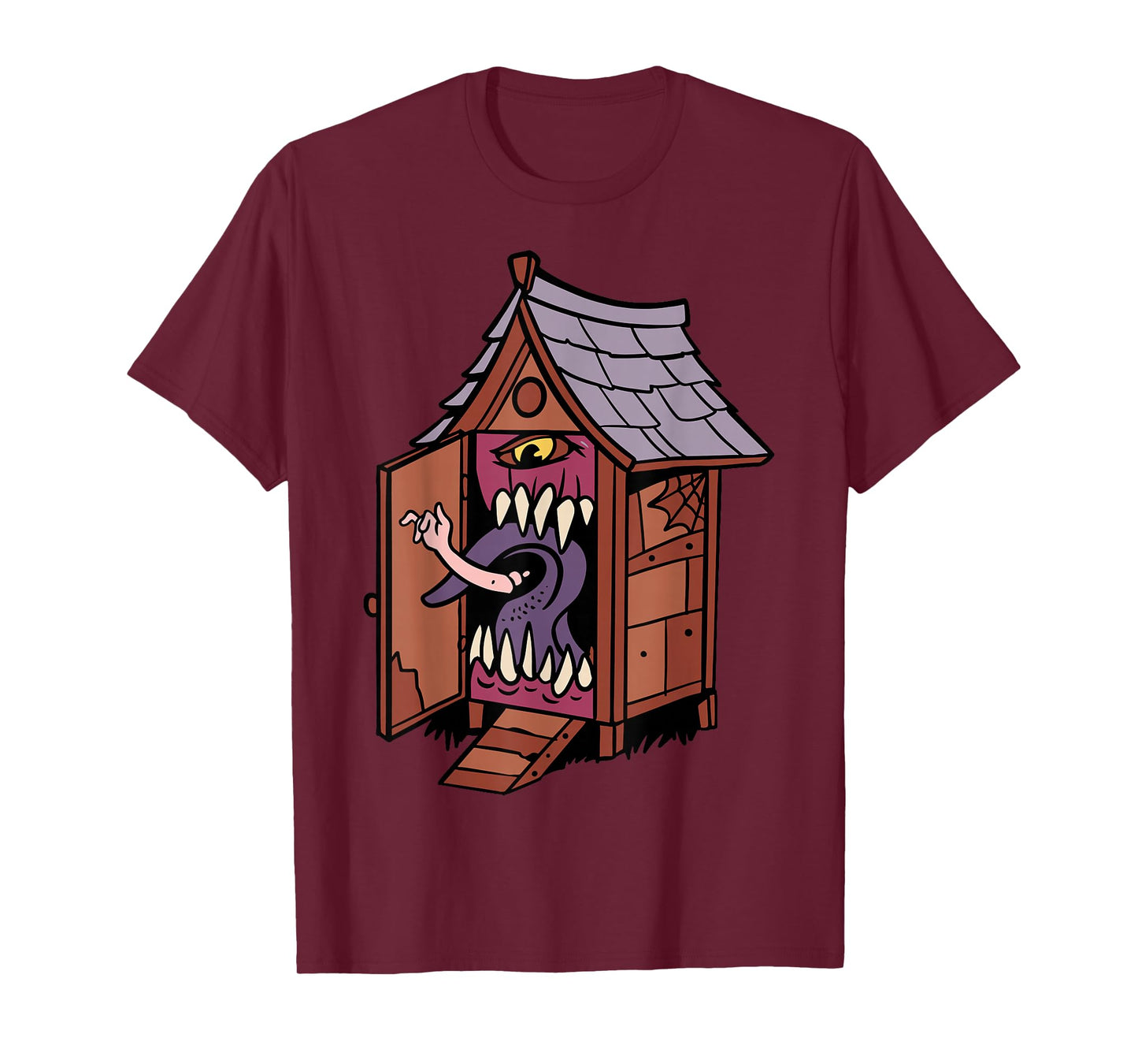Monster House Design With Giant Eye And Quirky Features T-Shirt