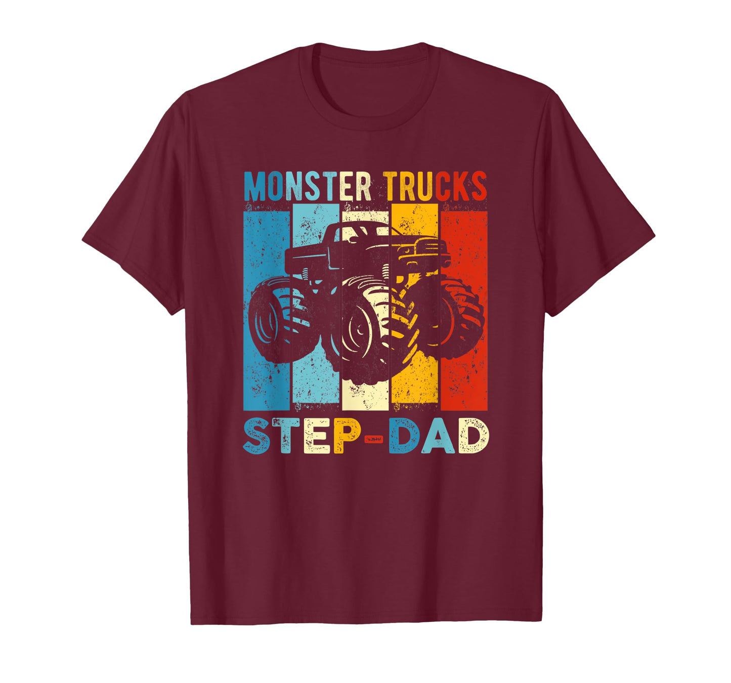 Monster Trucks Step-Dad Vintage Retro Monster Truck T-Shirt